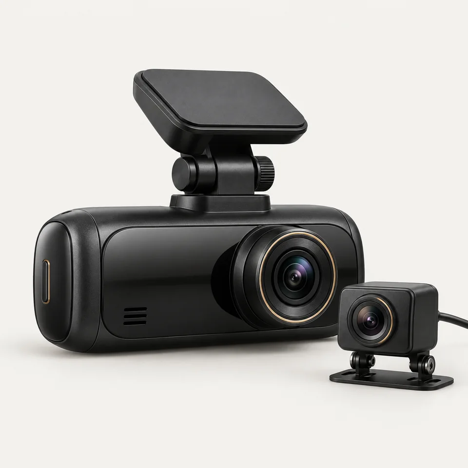 Illustrative unbranded dashcams sample, not an actual product photograph